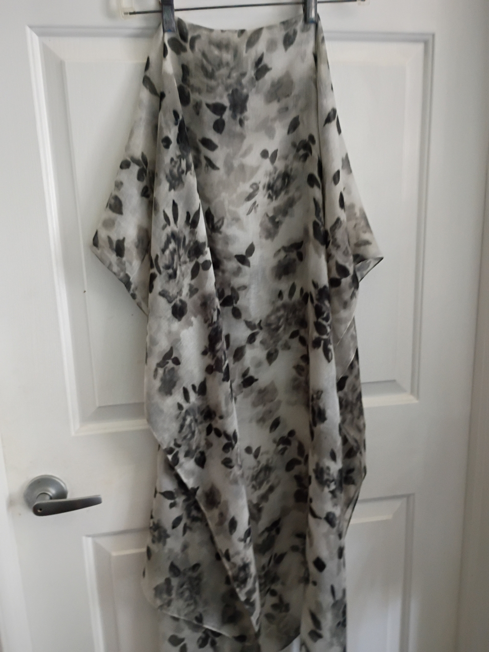 Floral Watercolor Gray Fashion Scarf